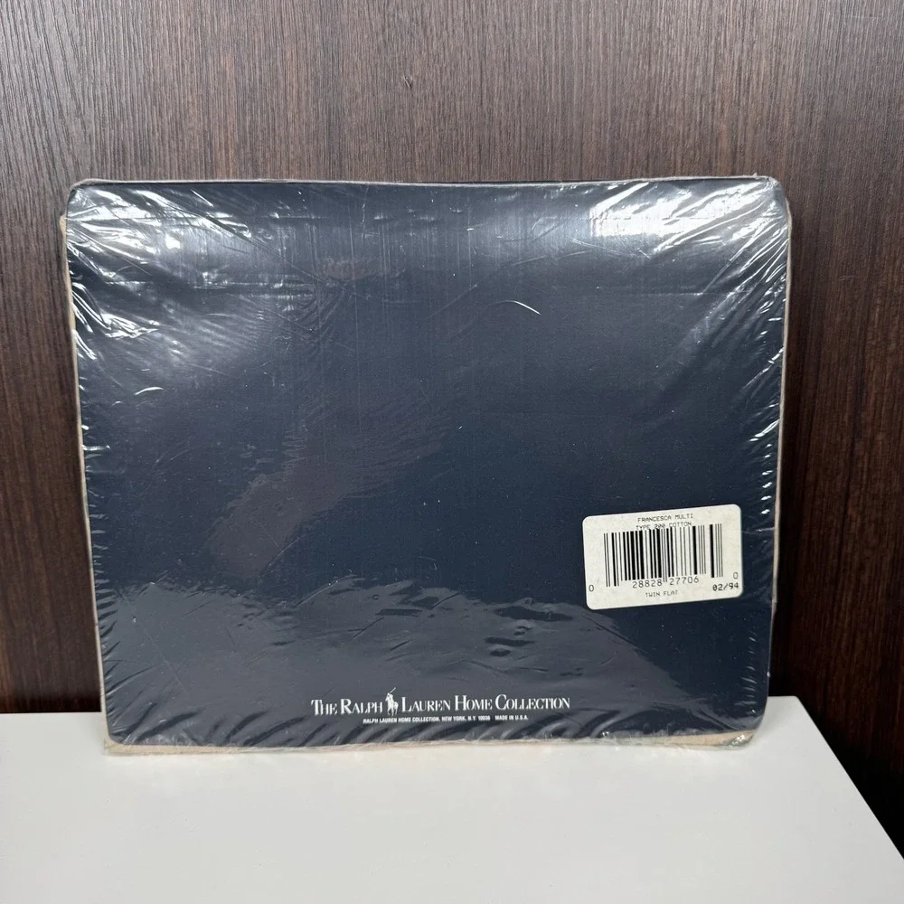 NEW - Vintage RALPH LAUREN Twin Fitted Sheet - FRANCESCA MULTI - 1991
